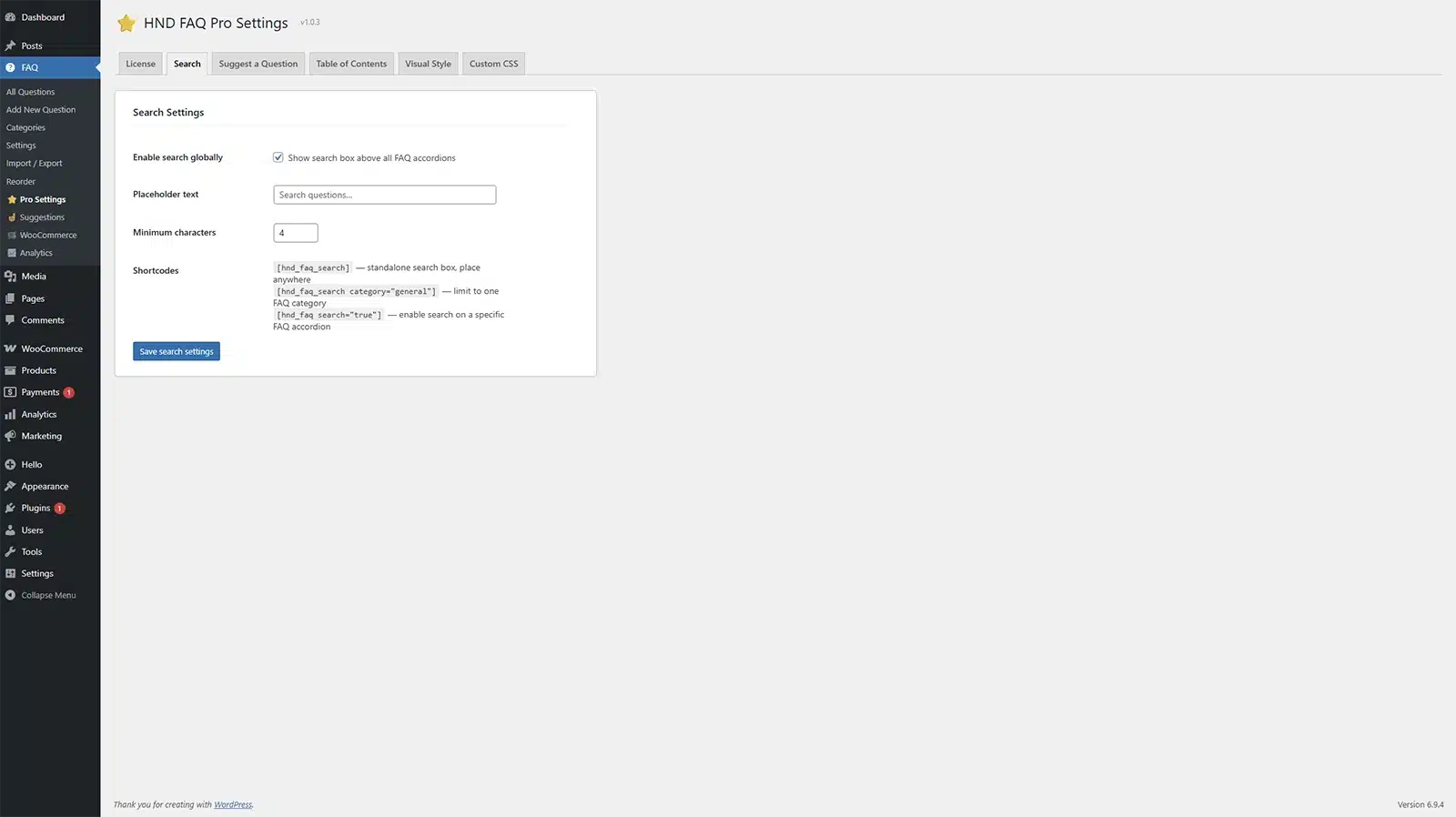 HND FAQ Pro - versatile FAQ plugin for Wordpress and Woocommerce