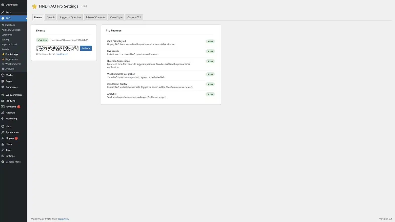 HND FAQ Pro - versatile FAQ plugin for Wordpress and Woocommerce